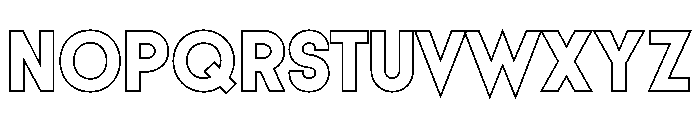 Voyage Culture Sans Outline Font UPPERCASE