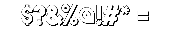 Voyage Culture Sans Shadow Font OTHER CHARS