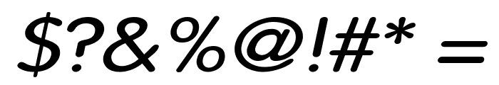 Vogel Wide Italic Font OTHER CHARS