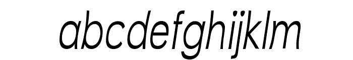 Voltagio-CondensedItalic Font LOWERCASE