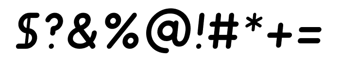 Voluta Regular Italic Font OTHER CHARS