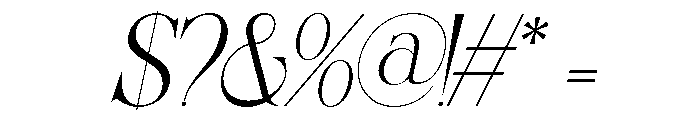 VROZA CONTE Italic Font OTHER CHARS