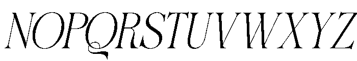 VROZA CONTE Italic Font UPPERCASE