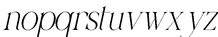 VROZA CONTE Italic Font LOWERCASE