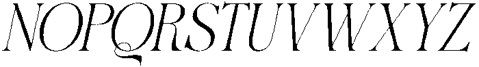 VROZA CONTE Italic otf (400) Font UPPERCASE