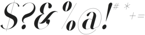 VSOP Narrow 1 Italic otf (400) Font OTHER CHARS