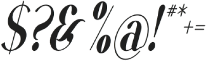 VSOP Narrow 3 Italic otf (400) Font OTHER CHARS