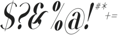 VSOP Narrower 2 Italic otf (400) Font OTHER CHARS