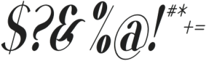 VSOP Narrower 3 Italic otf (400) Font OTHER CHARS
