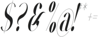 VSOP Narrowest 1 Italic otf (400) Font OTHER CHARS