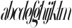 VSOP Narrowest 1 Italic otf (400) Font LOWERCASE