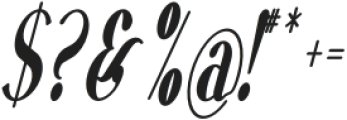 VSOP Narrowest 4 Italic otf (400) Font OTHER CHARS