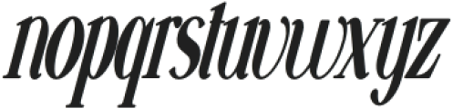 VSOP Narrowest 4 Italic otf (400) Font LOWERCASE