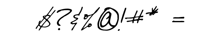 VTC JoeleneHand Regular Italic Font OTHER CHARS