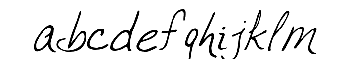 VTC JoeleneHand Regular Italic Font LOWERCASE