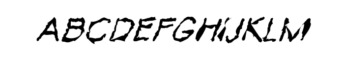 VTC Krinkle-Kut Regular Italic Font LOWERCASE
