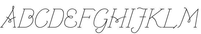 VTF Victorianna Italic Font UPPERCASE
