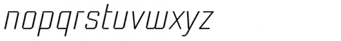 VTF Gladius Thin Oblique Font LOWERCASE