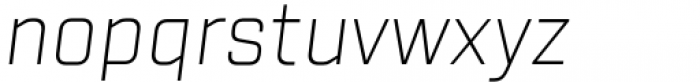 VTF Justina Extra Light Italic HUM Font LOWERCASE