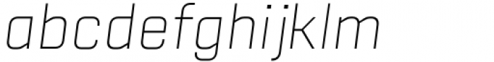 VTF Justina Thin Italic GEO Font LOWERCASE