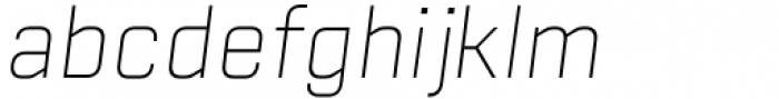VTF Justina Thin Italic HUM Font LOWERCASE
