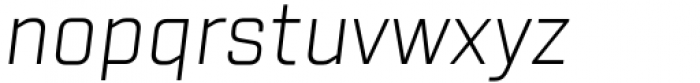 VTF Justina Ultra Light Italic HUM Font LOWERCASE