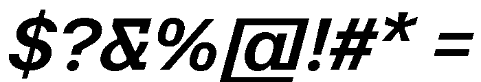 VTCFoundation BoldSlanted Font OTHER CHARS