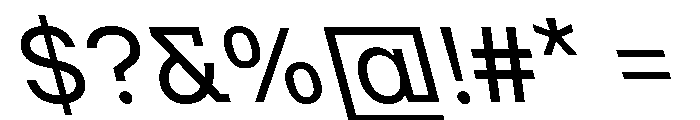 VTCFoundation RegularBackslant Font OTHER CHARS