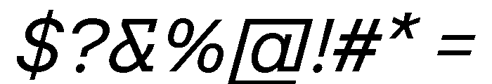 VTCFoundation RegularSlanted Font OTHER CHARS
