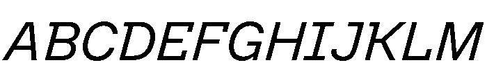 VTCFoundation RegularSlanted Font UPPERCASE
