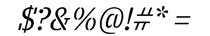 VTCTerra Italic Font OTHER CHARS