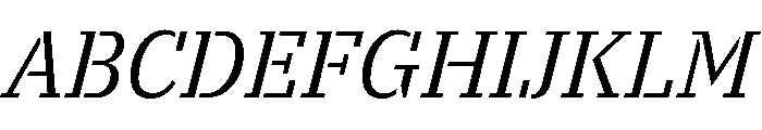 VTCTerra Italic Font UPPERCASE