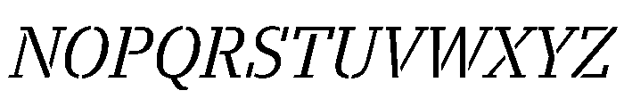 VTCTerra Italic Font UPPERCASE