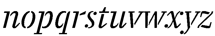 VTCTerra Italic Font LOWERCASE