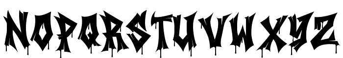 Vuldra Drip Drip Font UPPERCASE