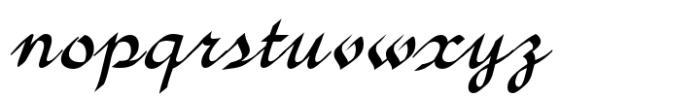 Vunder Script Bold Oblique Font LOWERCASE
