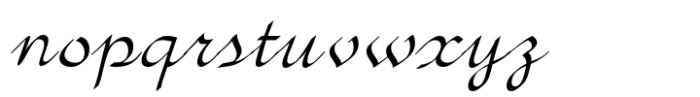 Vunder Script Oblique Font LOWERCASE