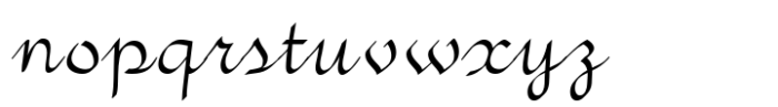 Vunder Script Regular Font LOWERCASE