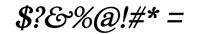 Vulpa Regular Italic Font OTHER CHARS