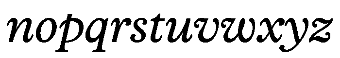 Vulpa Regular Italic Font LOWERCASE
