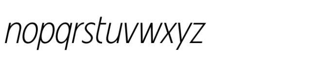 VVDS Fifties Medium Thin Italic Font LOWERCASE