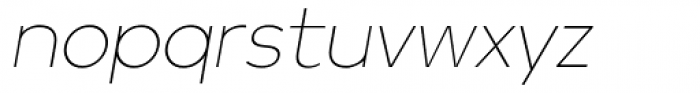 VVE Giallo Thin Italic Font LOWERCASE