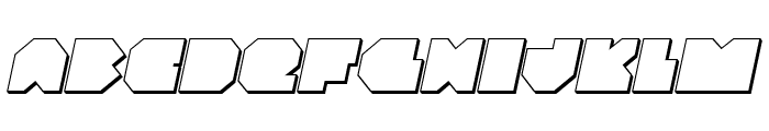 VX Rocket 3D Italic Font UPPERCASE