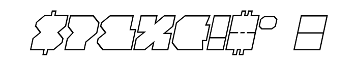 VX Rocket Outline Italic Font OTHER CHARS