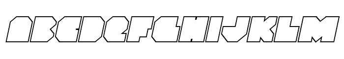 VX Rocket Outline Italic Font LOWERCASE