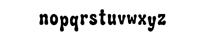 W Slop Regular Font LOWERCASE