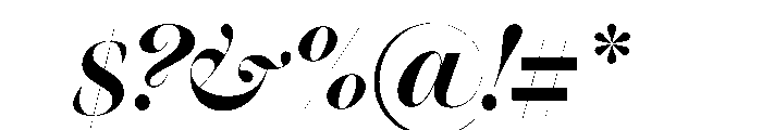 Warbler Banner Bold Italic Font OTHER CHARS