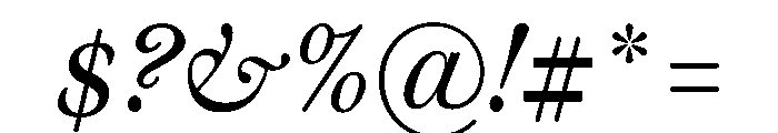 Warbler Text Italic Font OTHER CHARS
