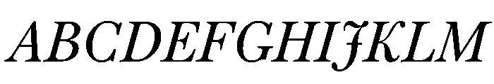 Warbler Text Italic Font UPPERCASE