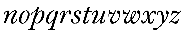 Warbler Text Italic Font LOWERCASE